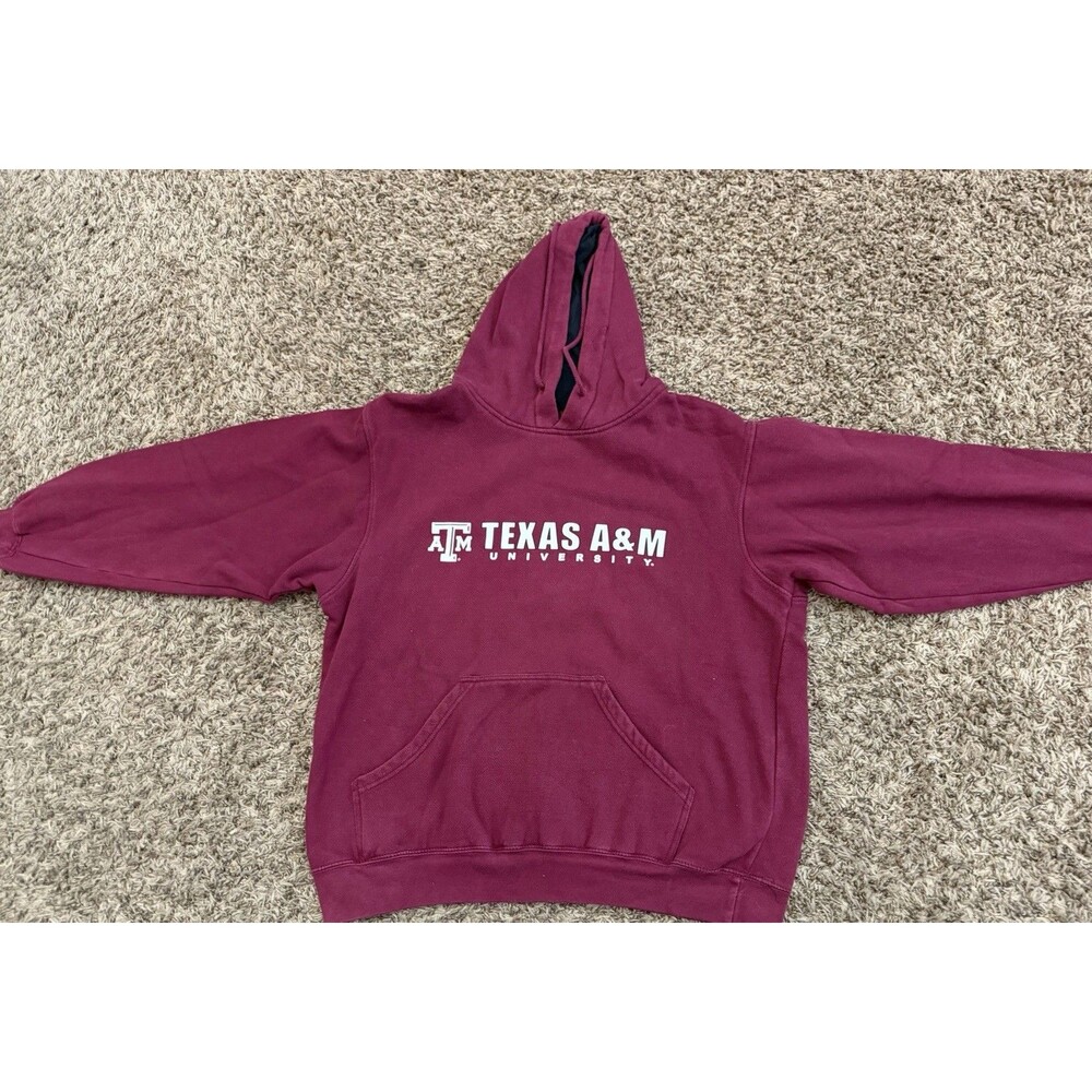 Vintage SOFFE Texas A&M Aggies College Hoodie Sweatshirt Mens Large Red